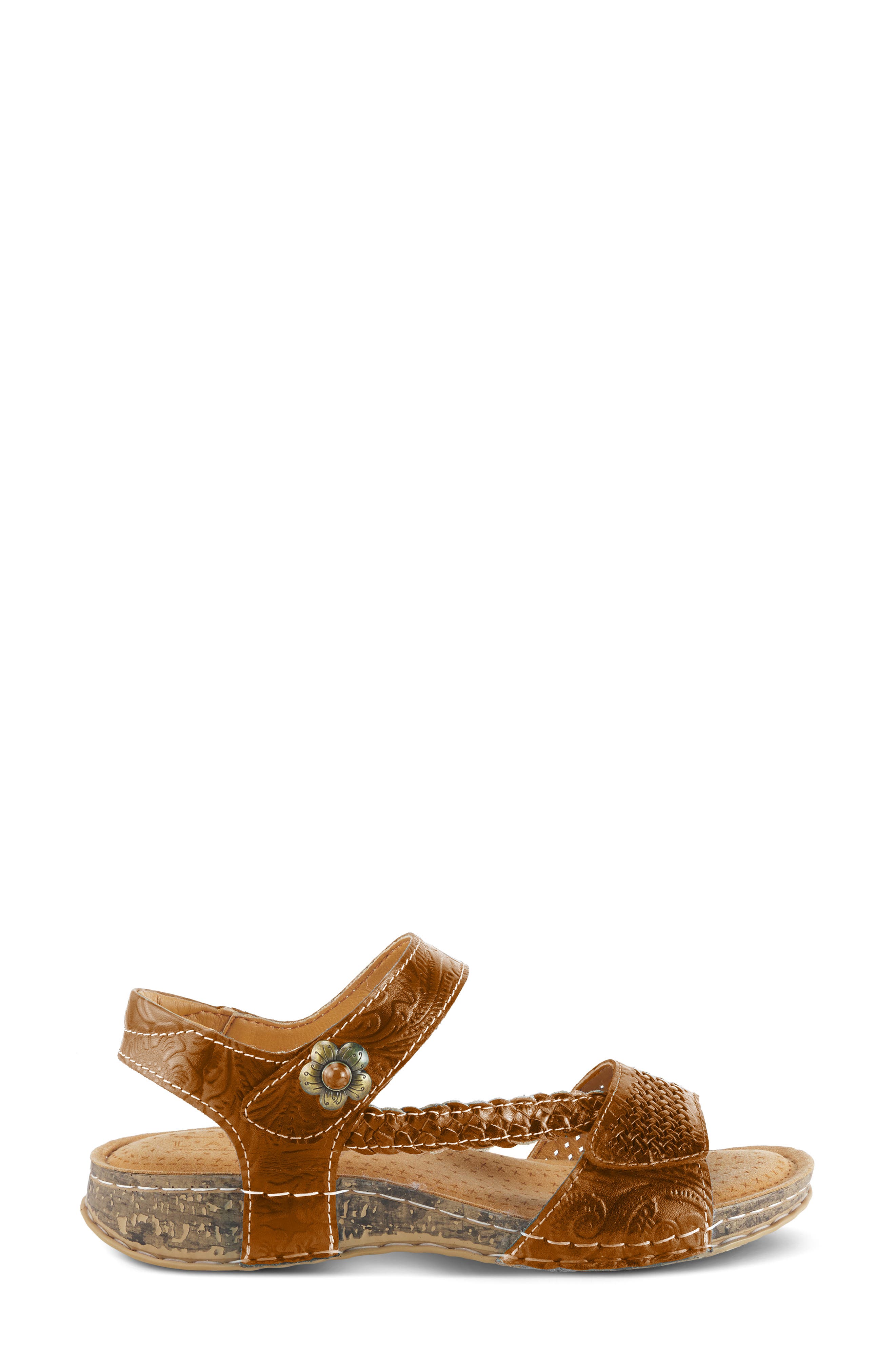 L'Artiste by Spring Step Popular Asymmetric Ankle Strap Sandal, Alternate, color, Camel