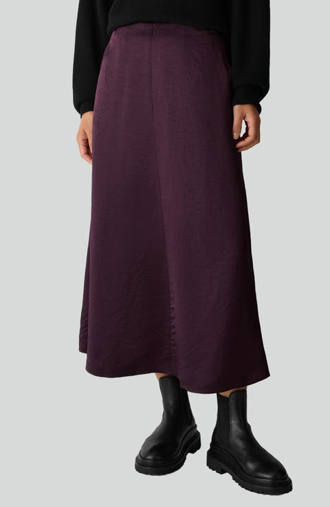Crinkled Maxi Skirt