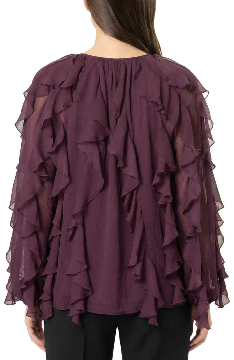 AREA STARS Flyn Ruffle Blouse, Alternate, color, Black