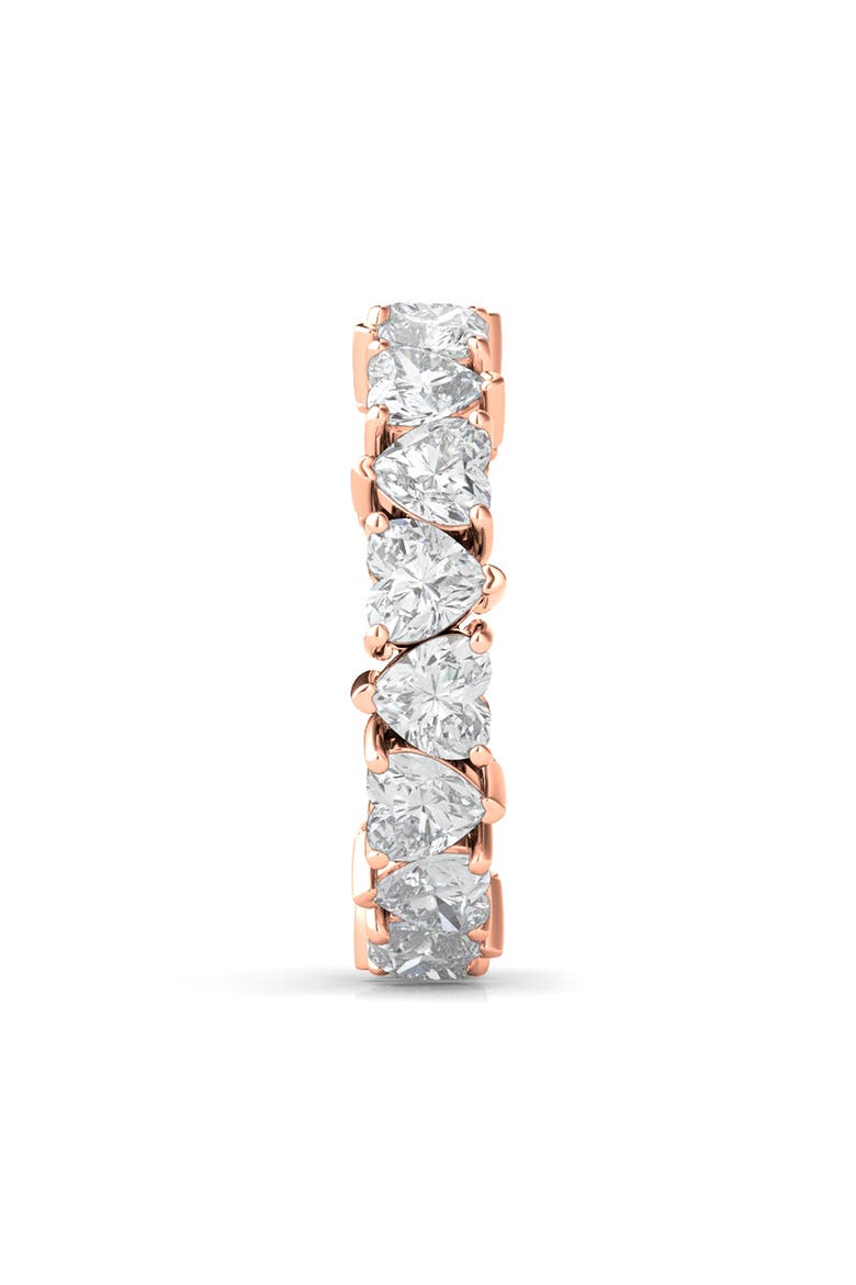 Alternating Hearts Lab Created Diamond Eternity Ring, Alternate, color, ROSE GOLD
