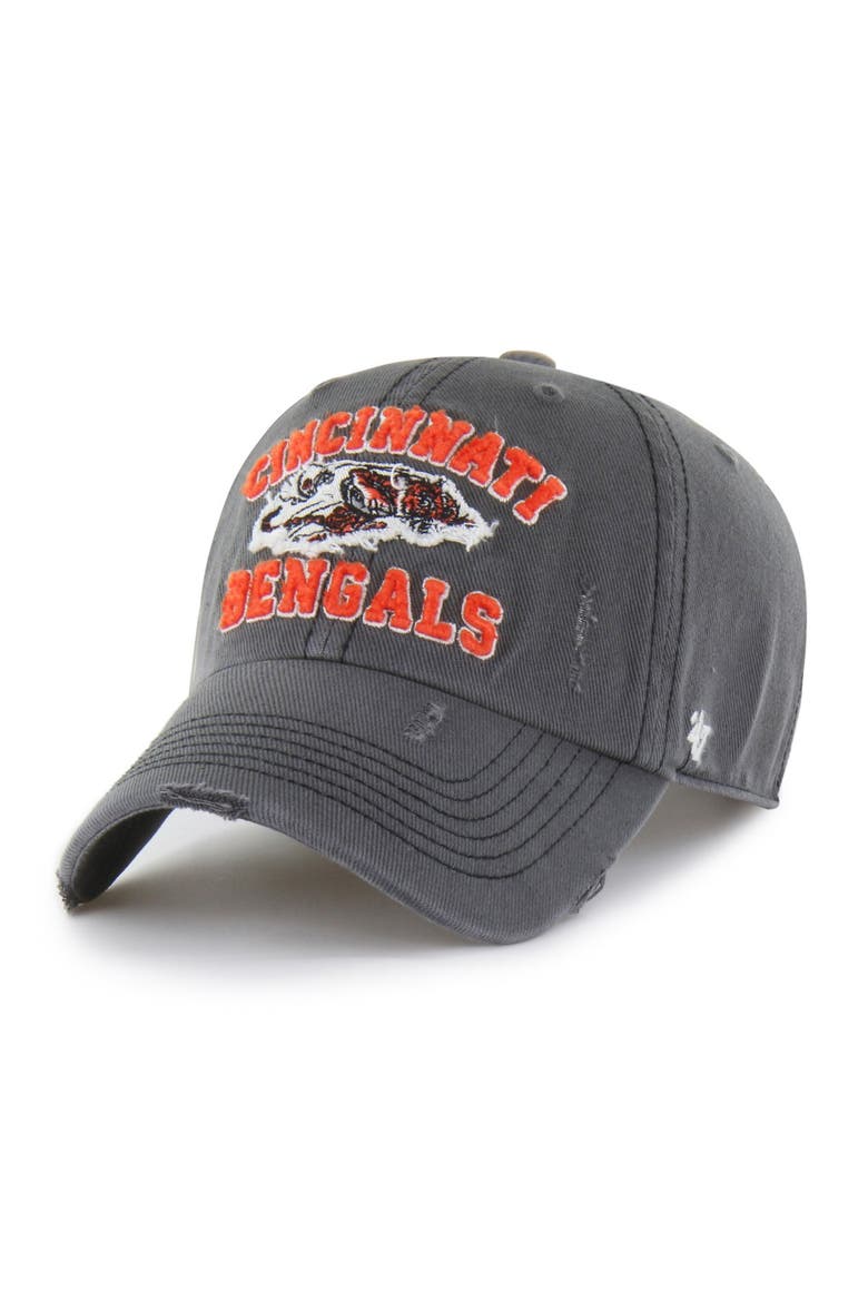 Men's '47  Charcoal Cincinnati Bengals Seymoore Clean Up Adjustable Hat, Main, color, Charcoal
