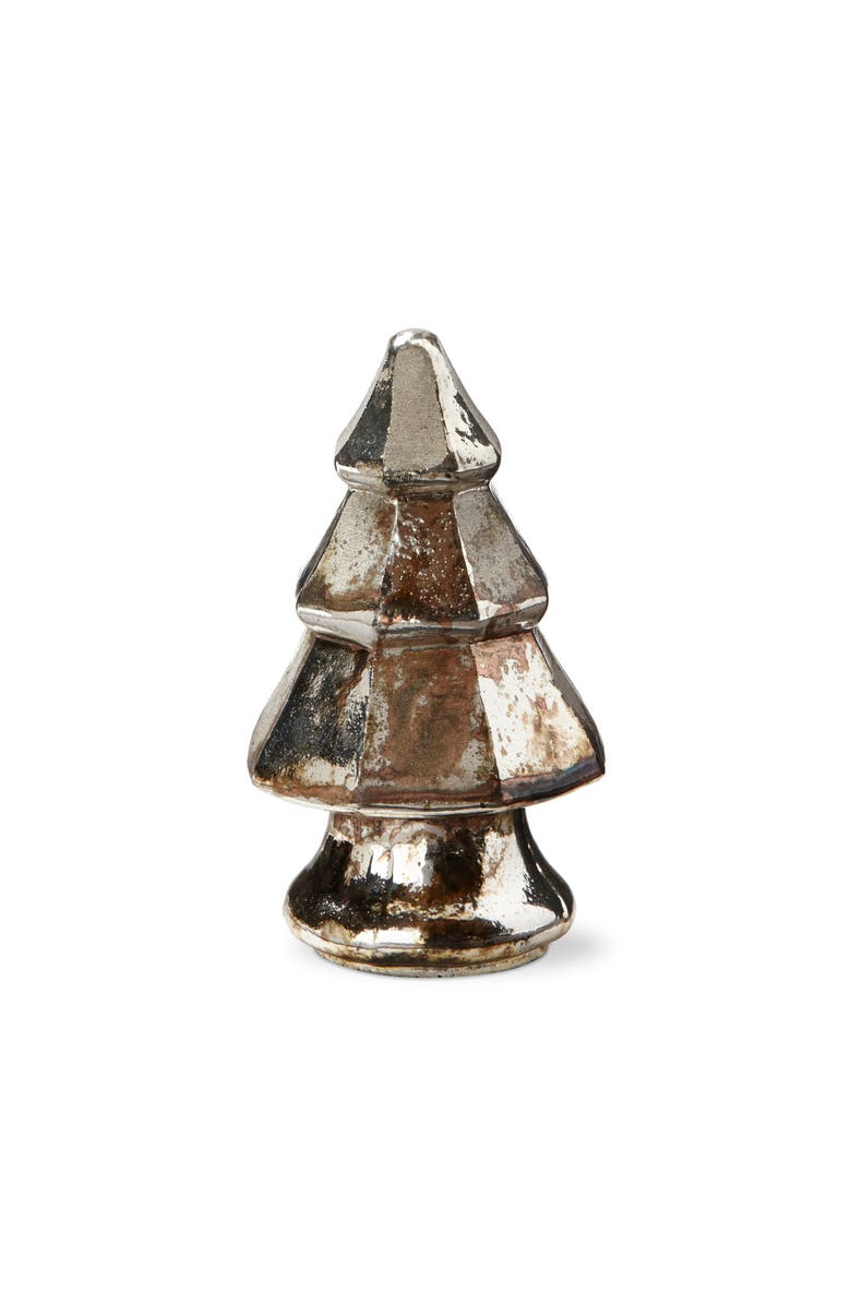 tag Small Antique Gold Lustre Glass Tree Holiday Decor Figurine, Main, color, Gold