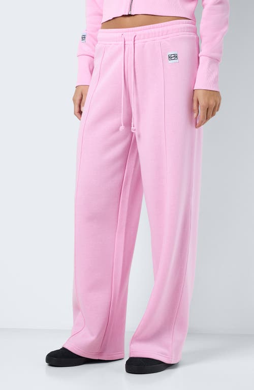 Shop Noisy May Arya Wide Leg Sweatpants In Bonbon
