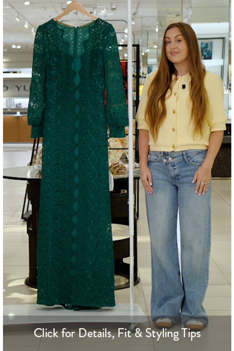 Long sleeve Corded Lace Gown video