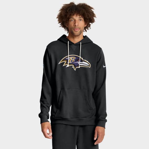 Men's Nike Black Baltimore Ravens Sideline Standard Issue Initial Home Dri-FIT Hoodie