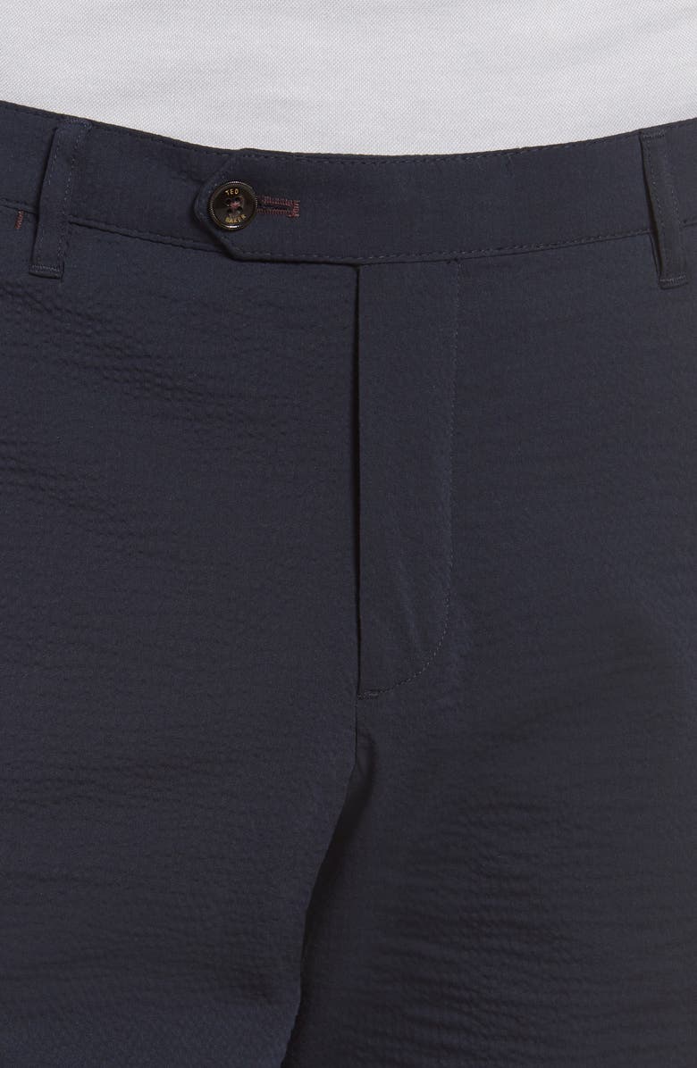 Ted Baker London Slim Fit Tropical Print Short Sleeve Button-Up Shirt, Alternate, color, 