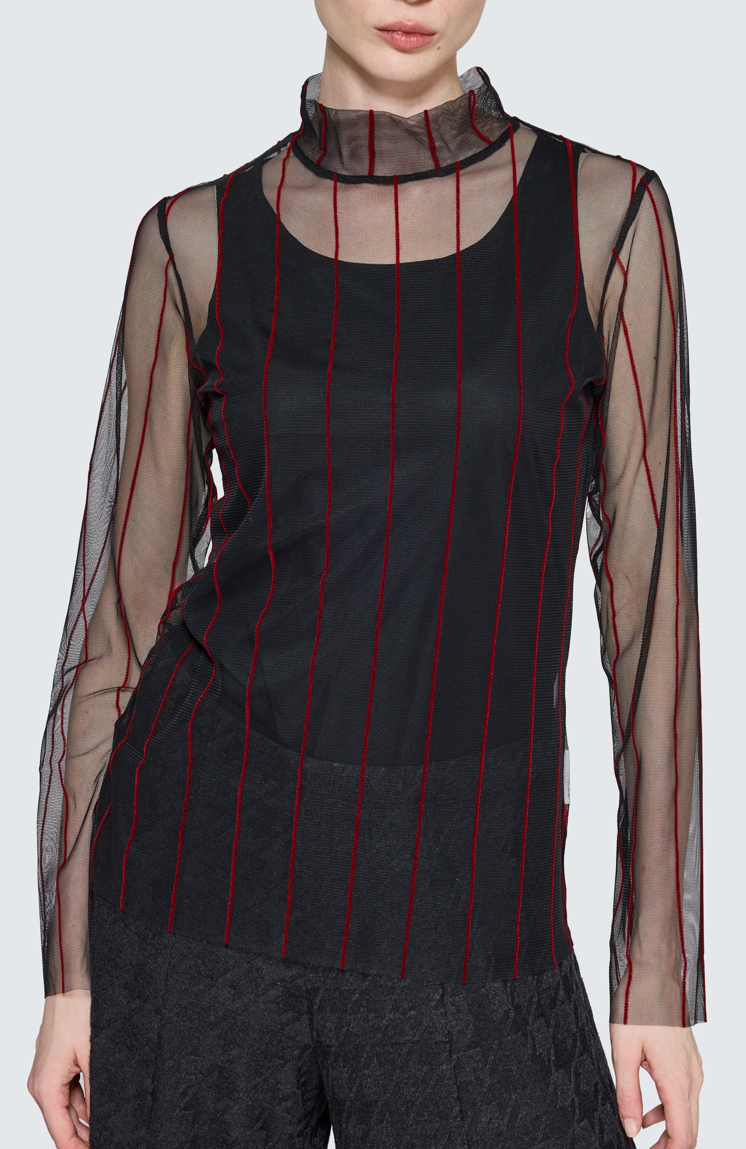 Eisley Striped Mesh Blouse