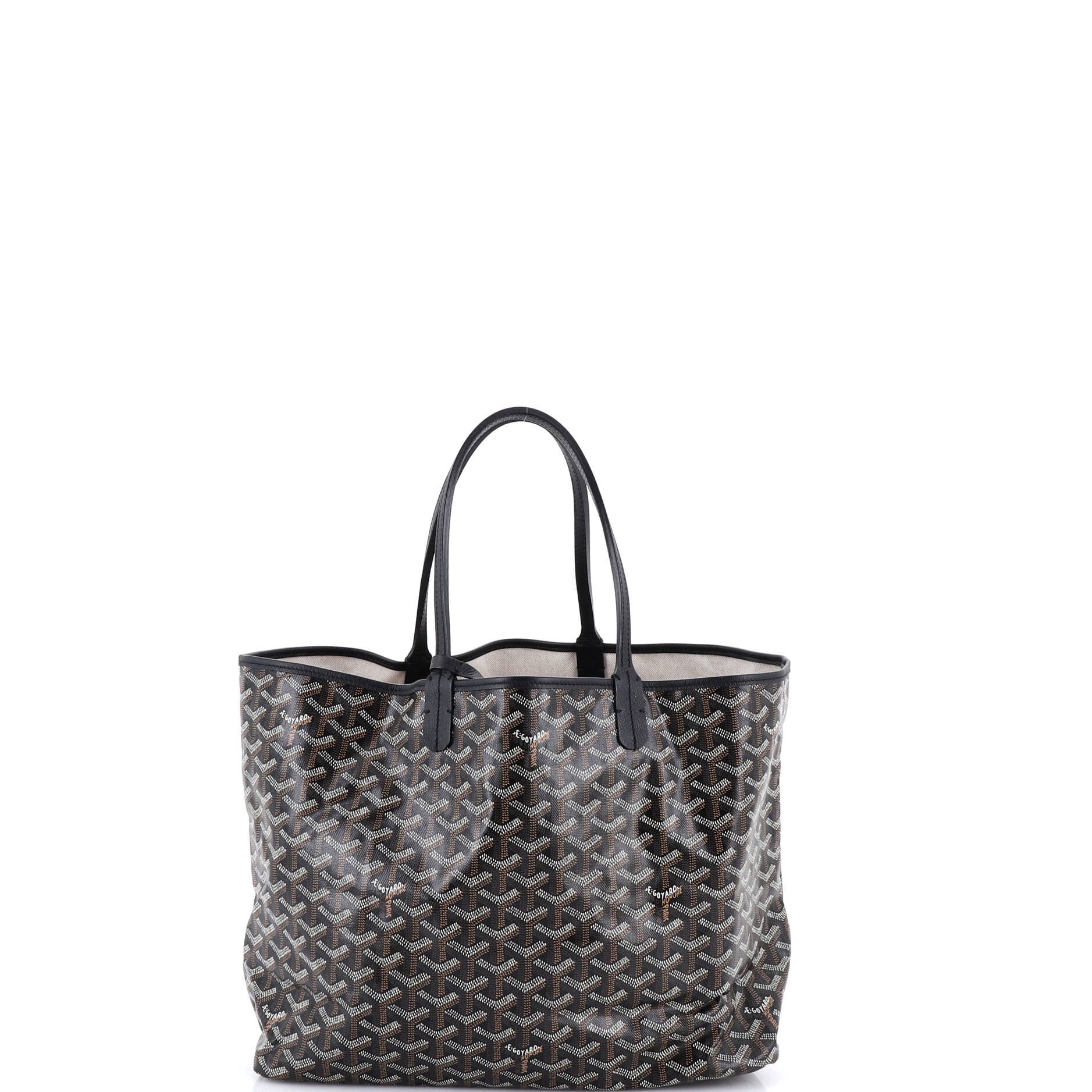 Pre-Owned Goyard Saint Louis Tote Coated Canvas PM, Main, color, Black