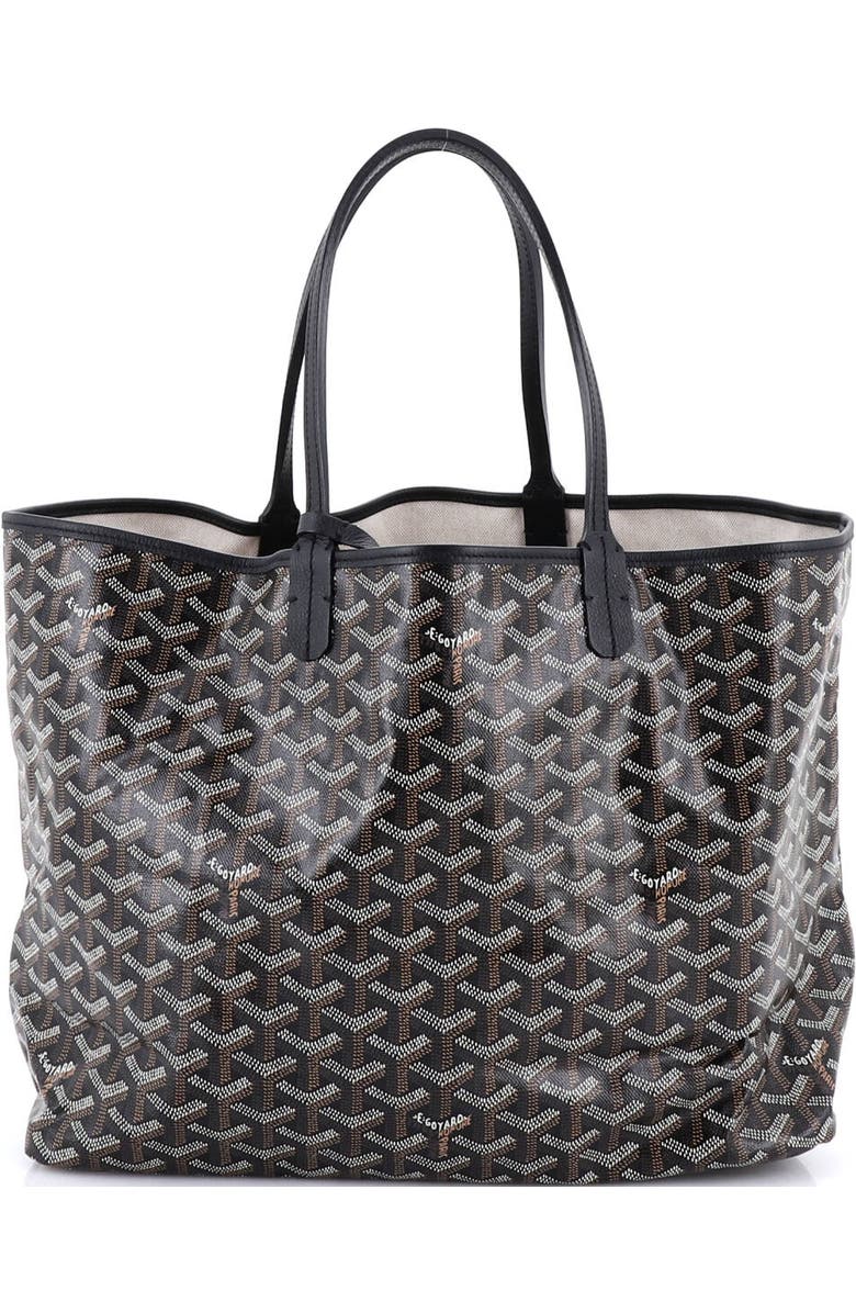 Pre-Owned Goyard Saint Louis Tote Coated Canvas PM, Main, color, Black