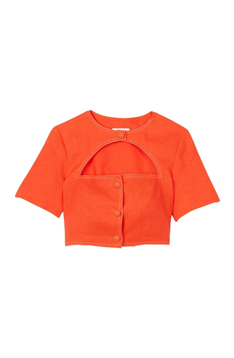SANDRO Crop top with cutout design, Alternate, color, 