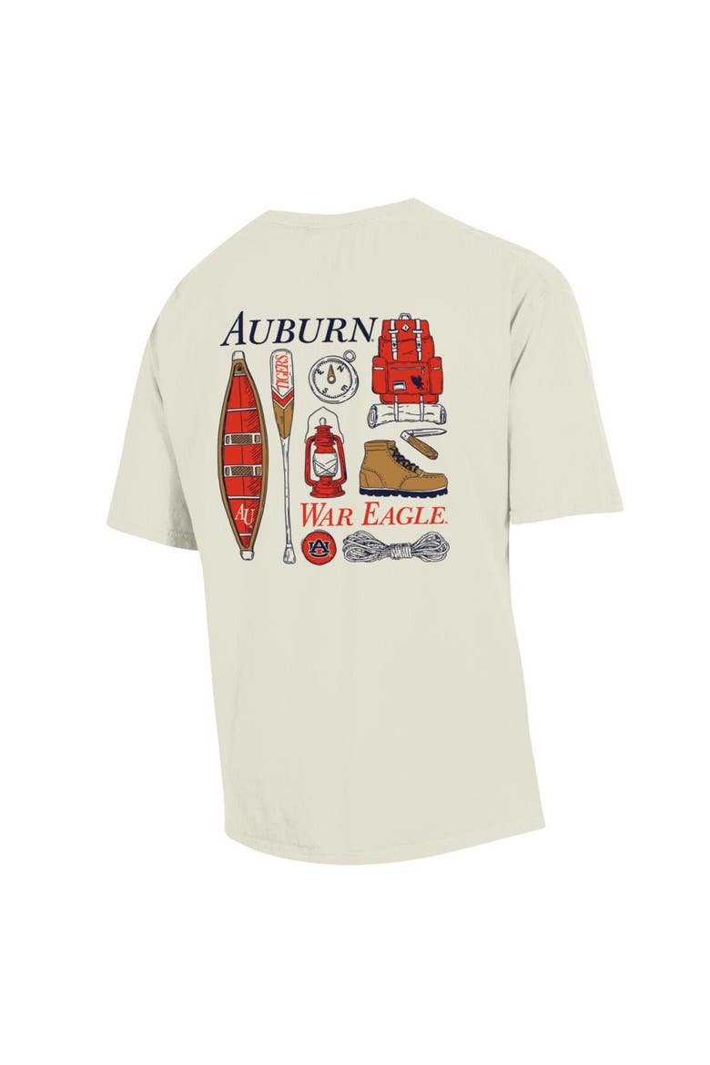 Men's Comfort Wash Cream Auburn Tigers Camping Trip T-Shirt, Alternate, color, Cream