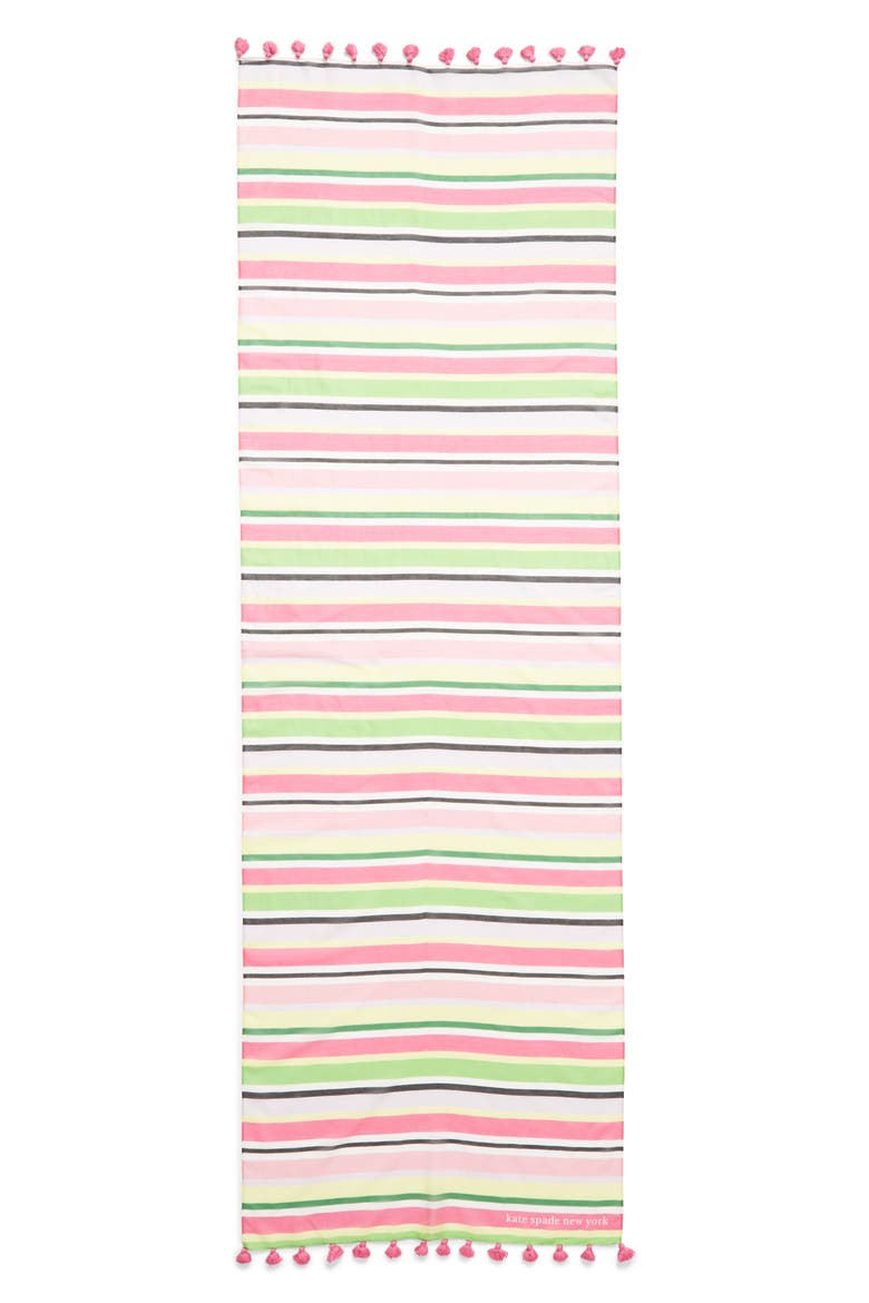 park stripe cotton & silk scarf, Alternate, color, FRESH WHITE