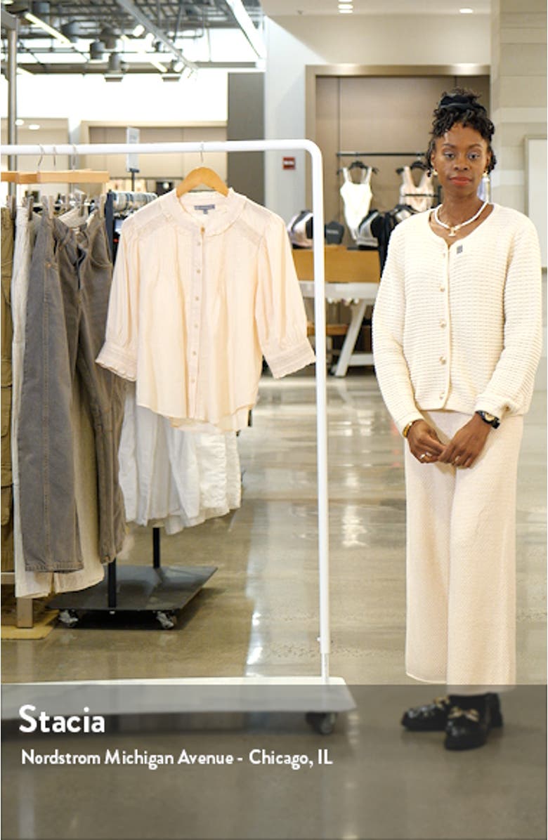 Lace & Pintuck Cotton Blend Shirt, sales video thumbnail