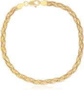 The Lovery Fine Jewelry Braided Matte Herringbone Bracelet