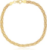 The Lovery Fine Jewelry Braided Matte Herringbone Bracelet