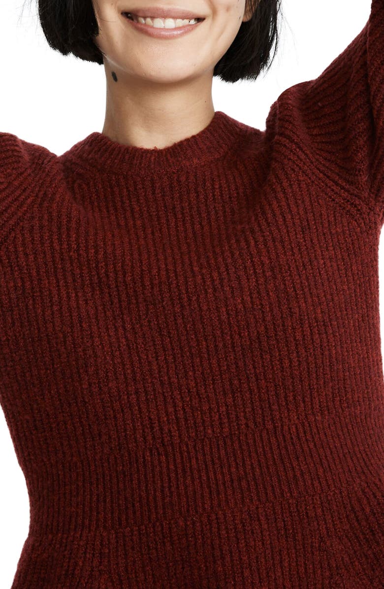 Madewell Peplum Pullover Sweater, Alternate, color,