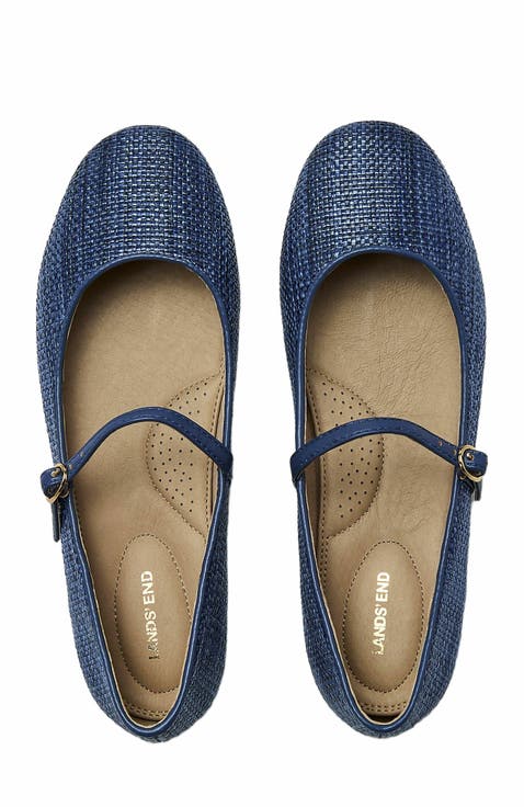 Classic Raffia Mary Jane Flats