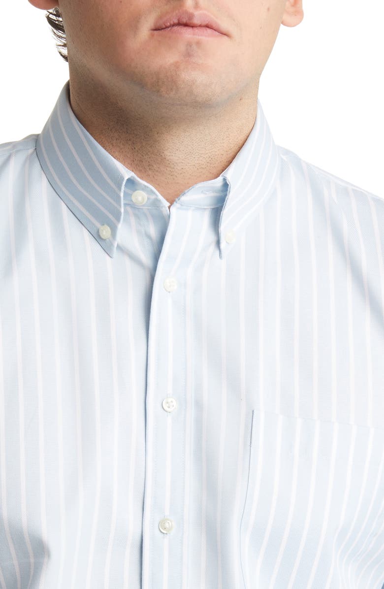 Nordstrom Trim Fit Non-Iron Oxford Stripe Dress Shirt, Alternate, color, 