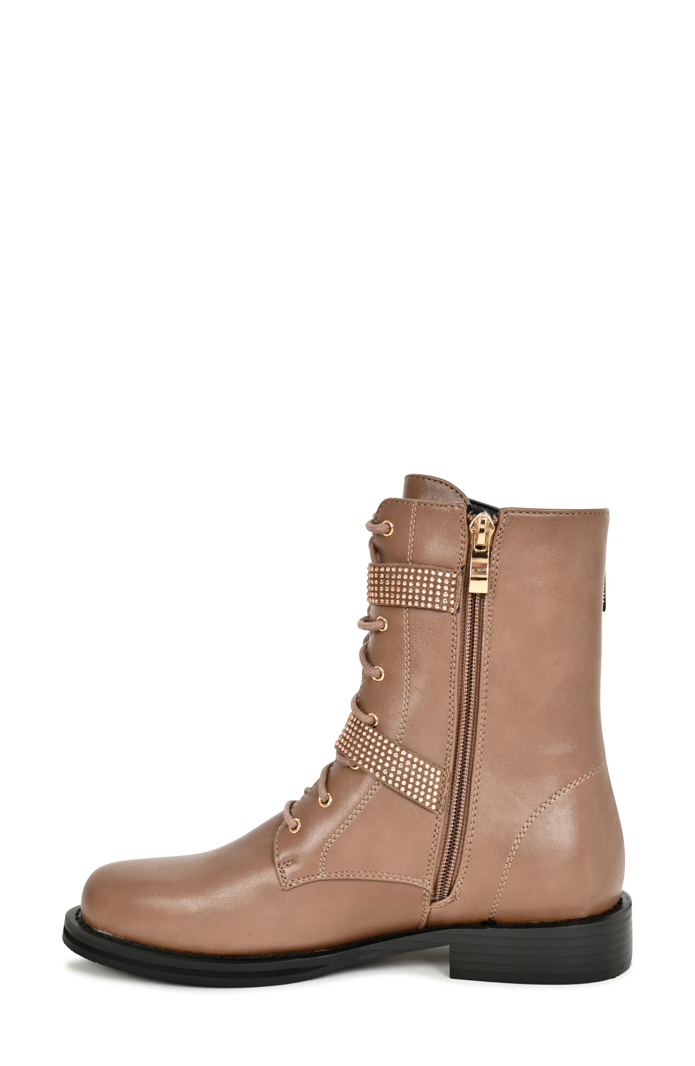 NINETY UNION Buffalo Rhinestone Strap Boot, Alternate, color, Taupe