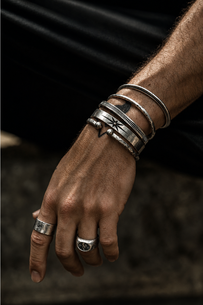 Ad Astra Silver Cuff, Alternate, color, Sterling Silver