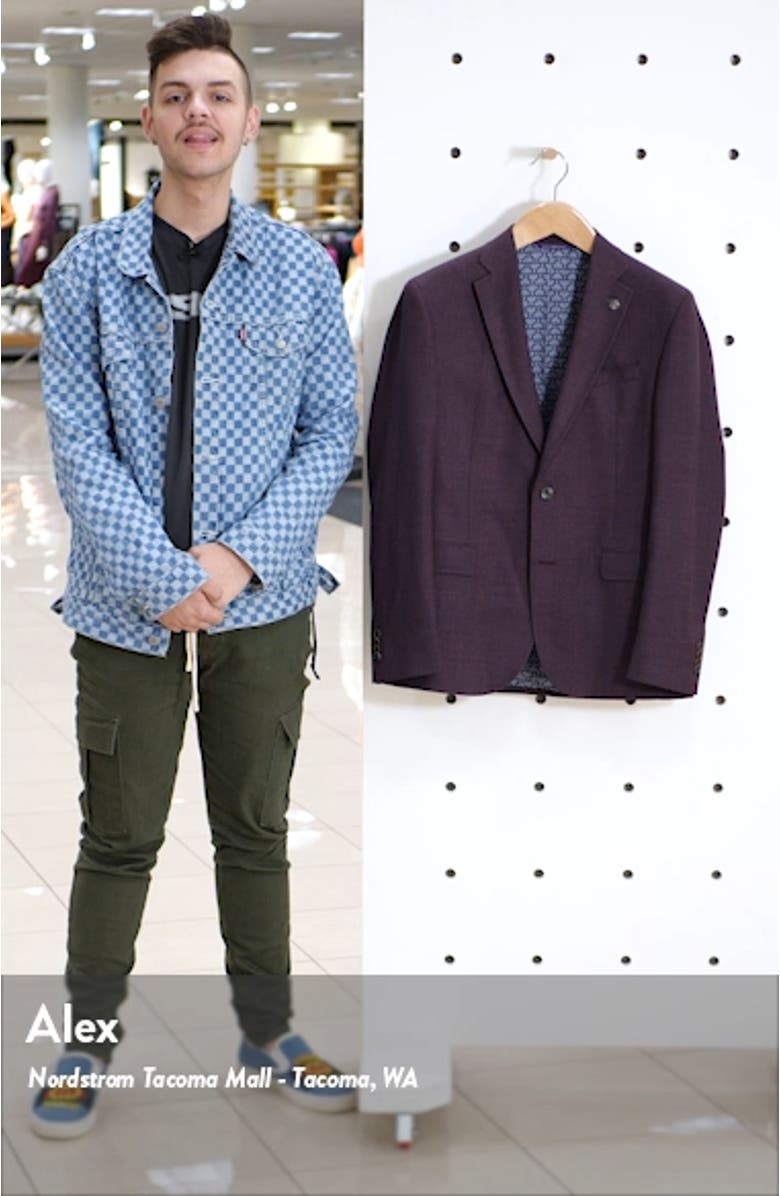 Roger Trim Fit Solid Wool Sport Coat, sales video thumbnail