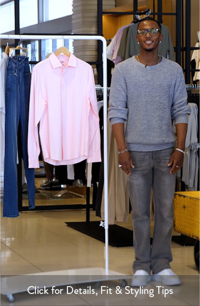 Commuter Semi Spread Collar Performance Button-Up Shirt, sales video thumbnail