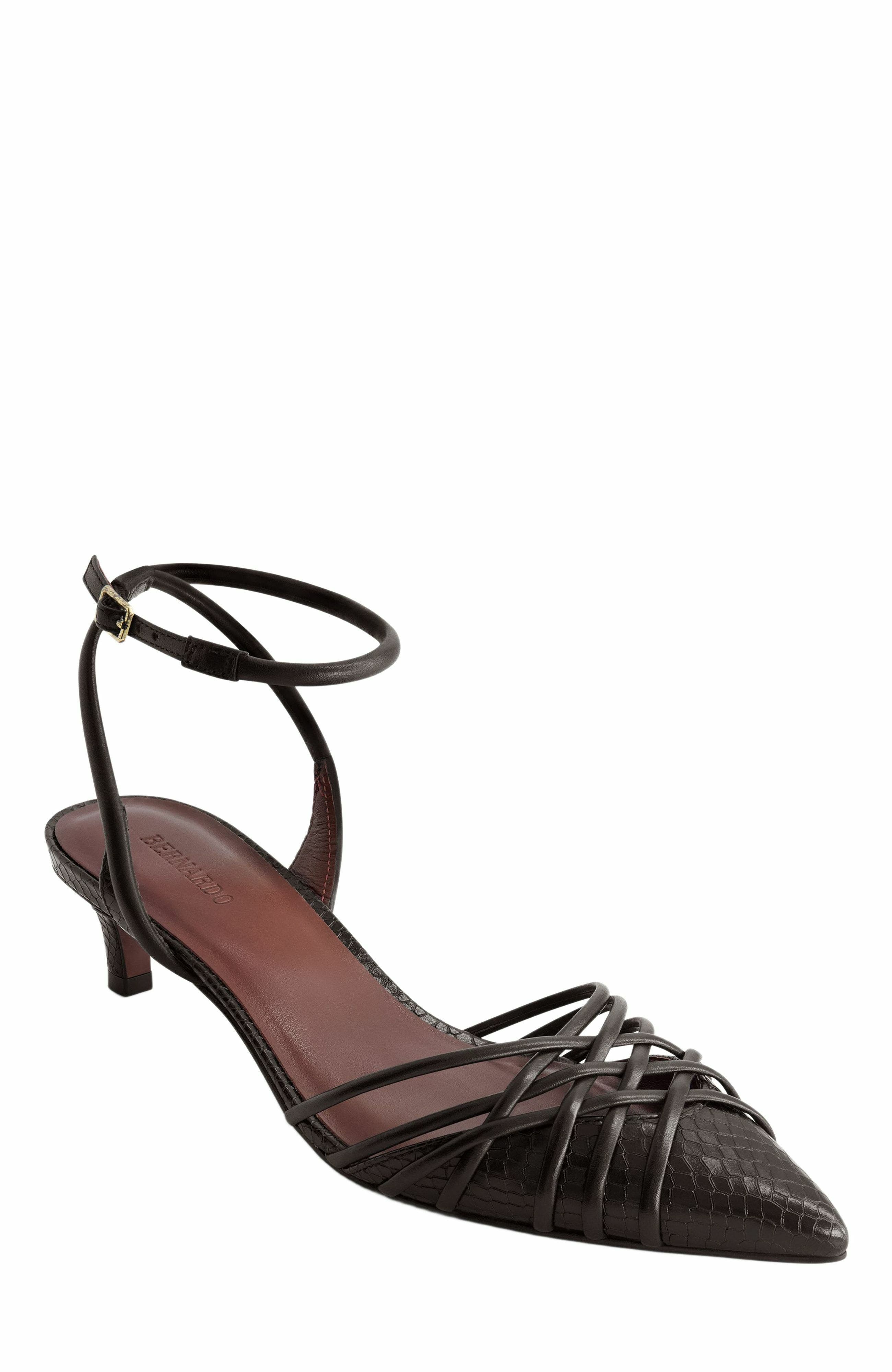 Bernardo Footwear Minu Kitten Heel Pump, Alternate, color, Black