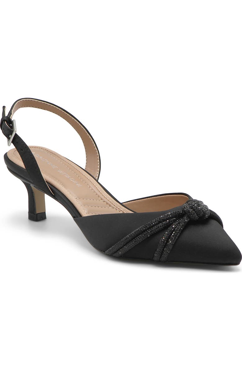 Adrienne Vittadini Sabriel Kitten Heel Slingback Pump, Main, color, Black-St