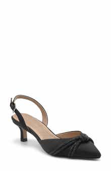 Adrienne Vittadini Sabriel Kitten Heel Slingback Pump