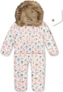 Deux par Deux Floral Snug Car Seat Fleece Neckwarmer One Piece Snowsuit