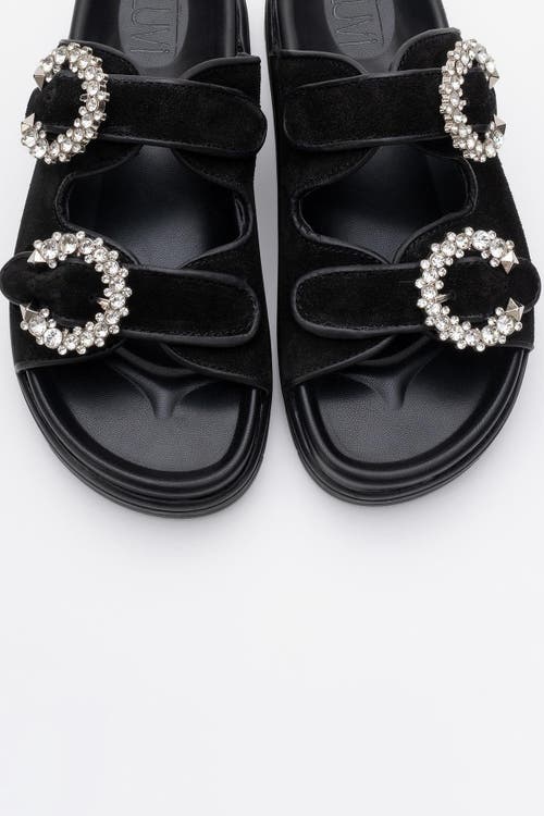 Forever & Always Shoes Morelia Suede Leather Slide Sandal