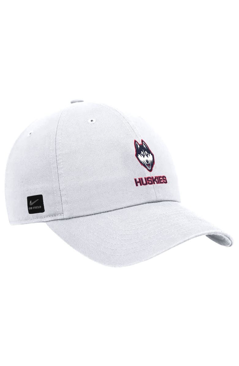Nike Men's Nike White UConn Huskies 2025 On-Field Club Adjustable Hat, Main, color, White