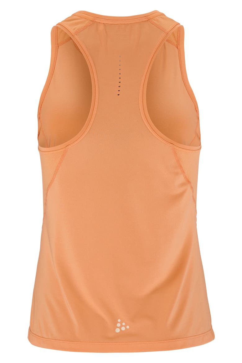 Essence Perforated Jersey Racerback Tank, Alternate, color, APRICOT