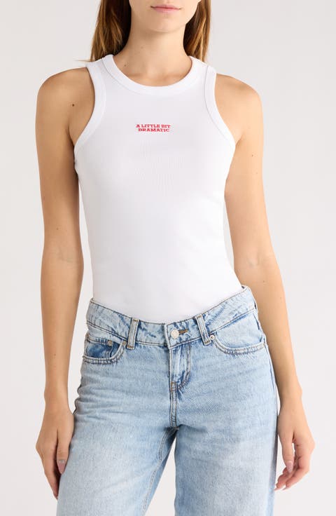 Forest Embroidered Tank Top