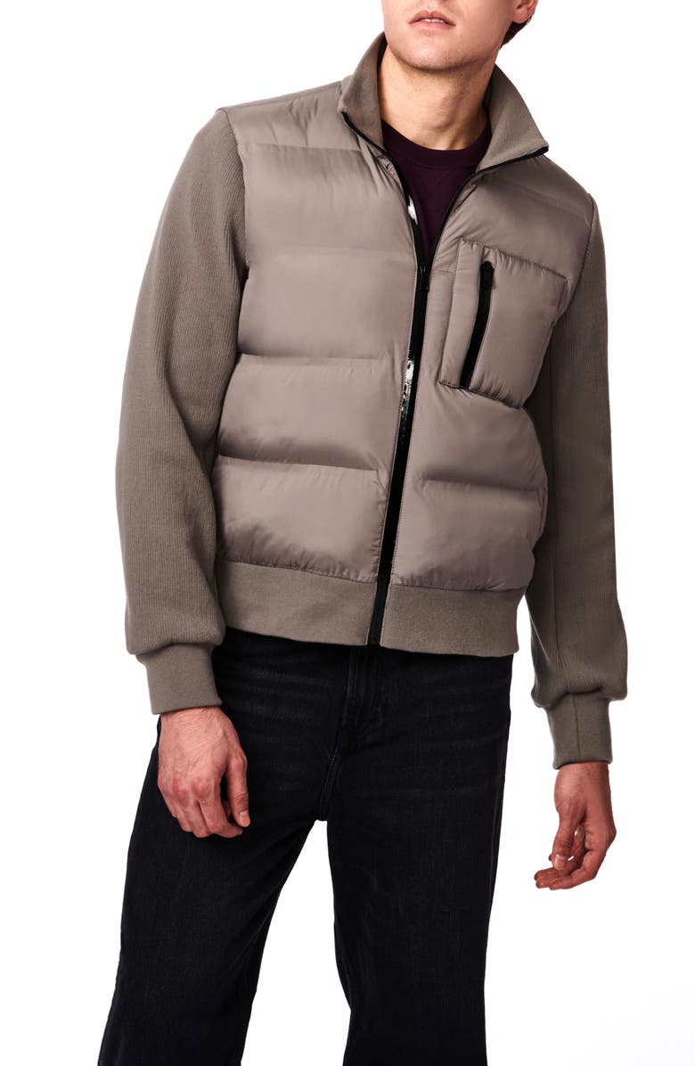 Bernardo Knit Combo Puffer Jacket, Main, color,