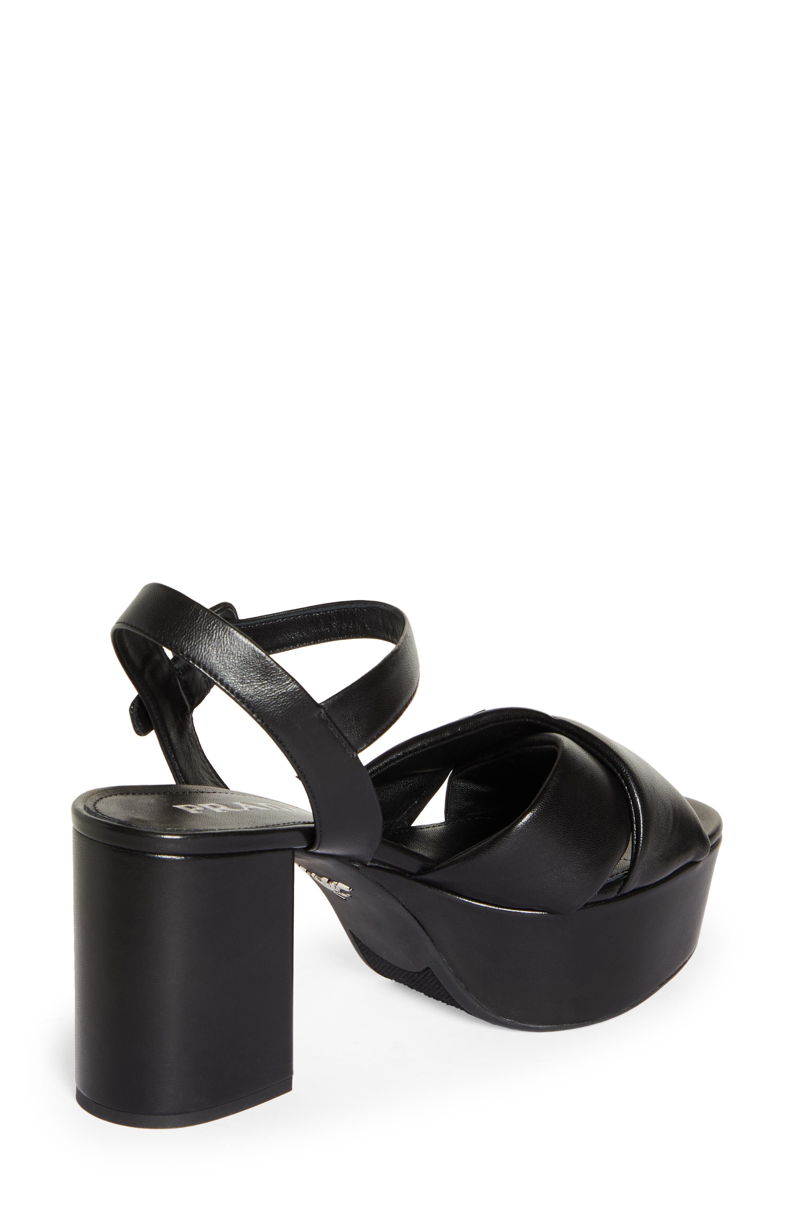 Prada Plateau Ankle Strap Platform Sandal, Alternate, color, 