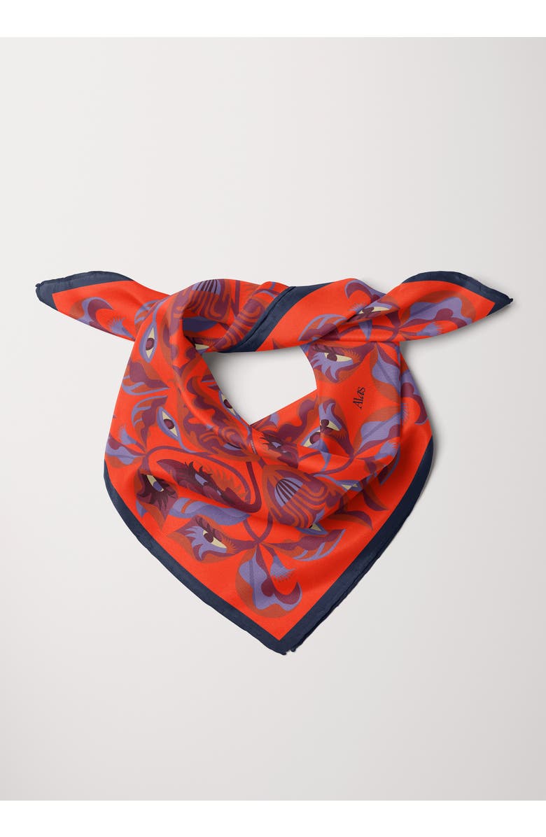 Alas Medium Pure Silk Patterned Scarf, Alternate, color, Print 'I Bloom You'