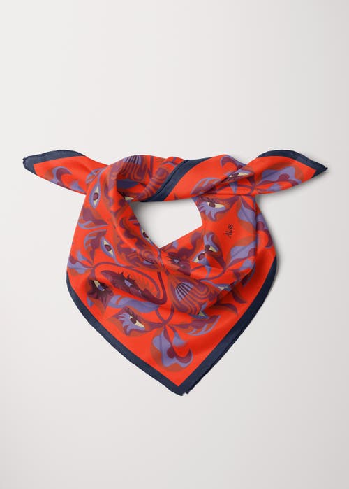 Alas Small Bandana Silk Scarf In Red