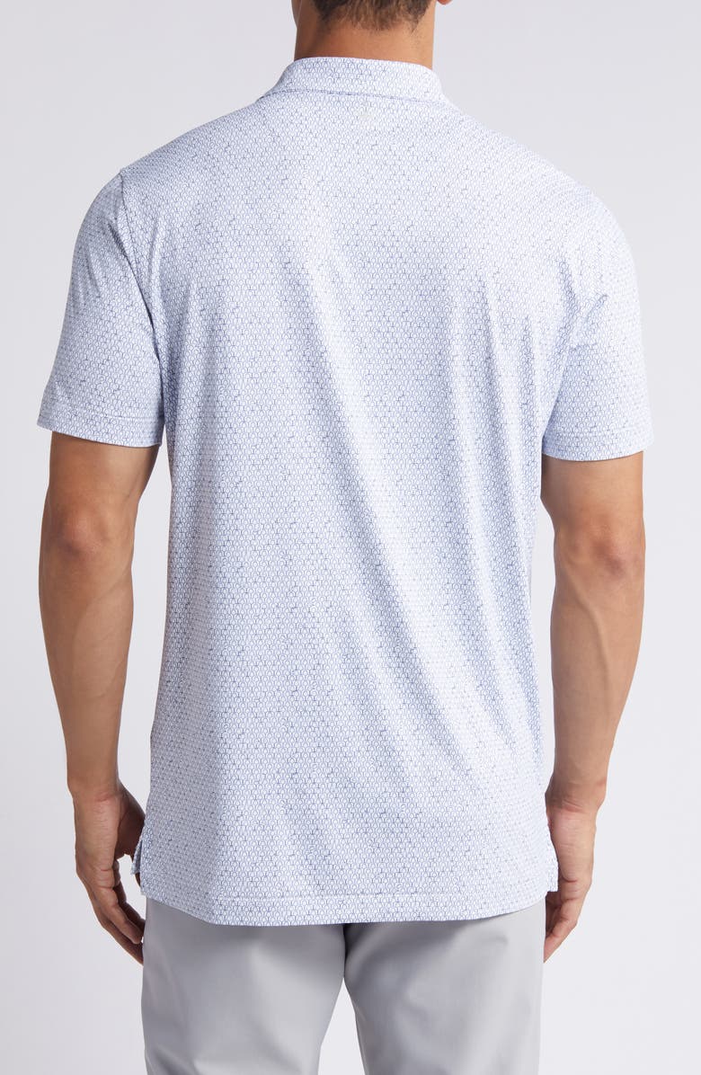 Peter Millar Crown Crafted Staccato Geo Print Performance Golf Polo, Alternate, color, 