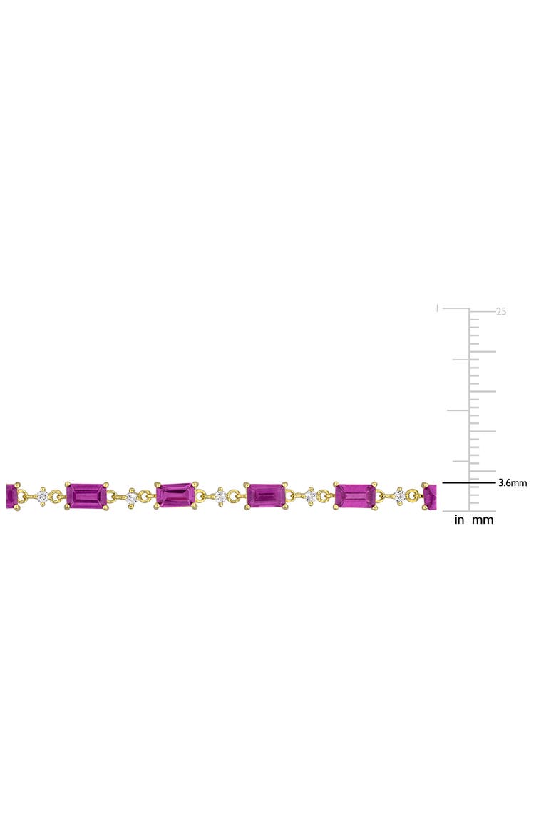 Rhodolite Garnet & White Topaz Bracelet, Alternate, color, PINK