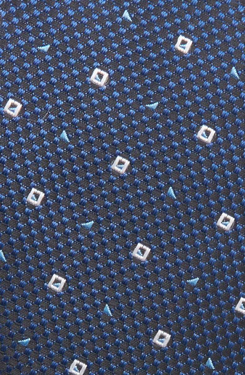 BOSS Silk Blend Jacquard Tie, Alternate, color, Dark Blue