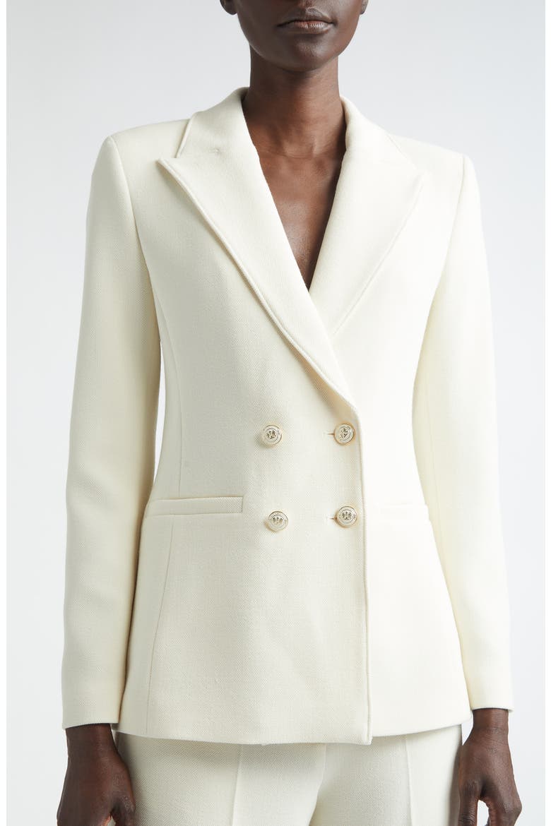 Palais Stretch Double Breasted Blazer, Alternate, color, ECRU