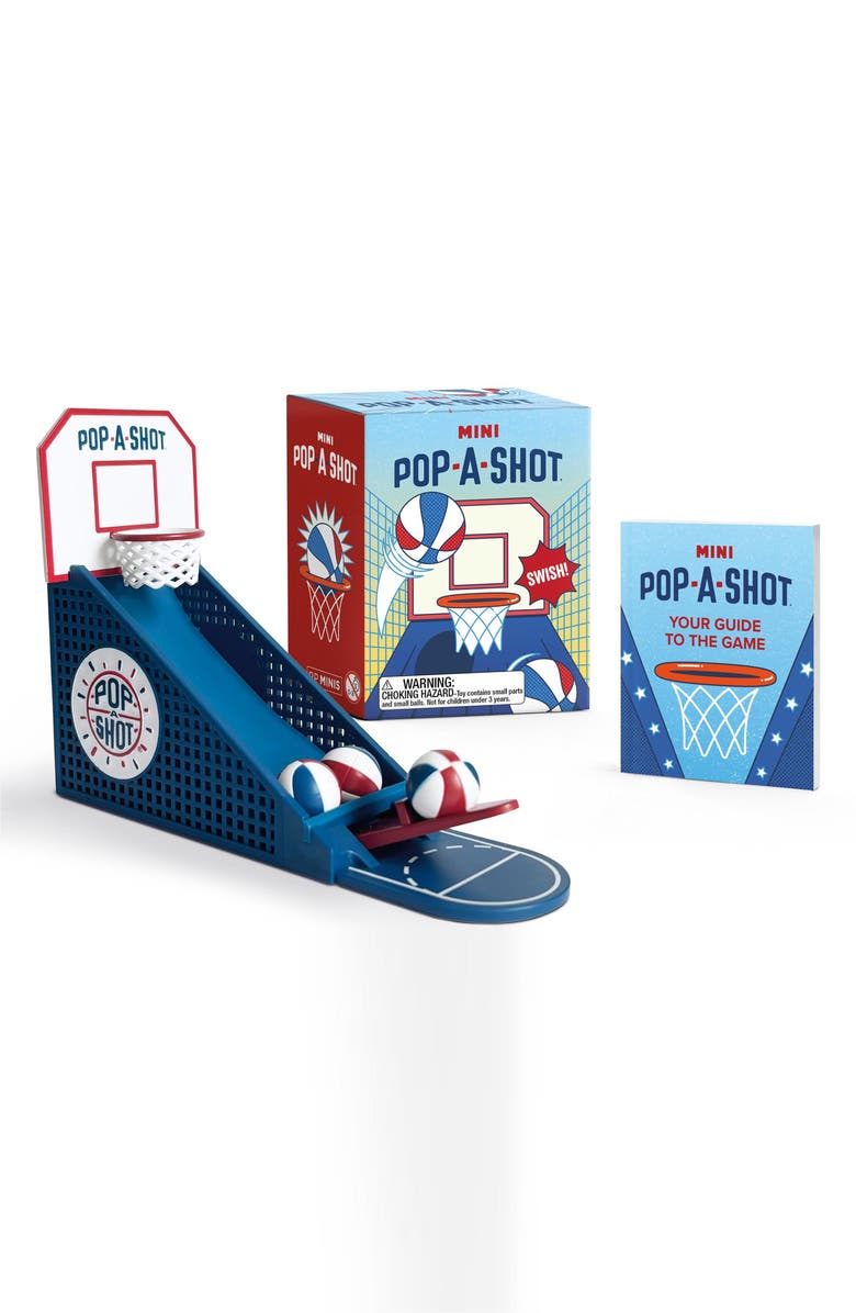 Hachette Books Mini Pop-A-Shot Desk Game, Main, color, Multi Blue