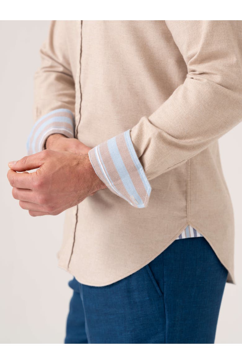 Cotton Cashmere Long Sleeve Shirt, Alternate, color, Sand