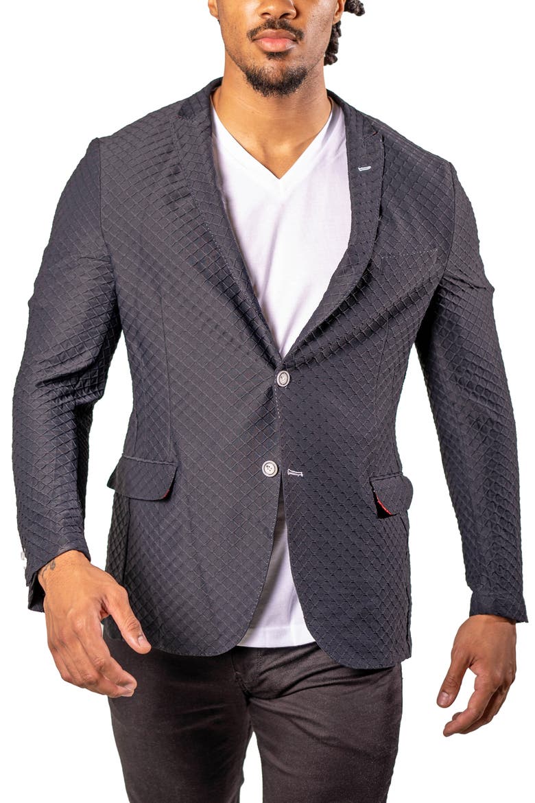 Unconstructed Stretch Black Blazer, Alternate, color, BLACK