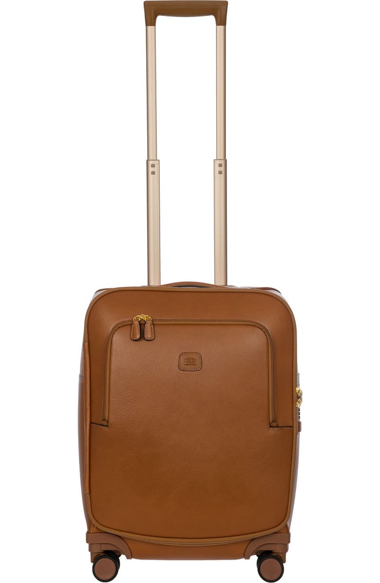Bric's Life Pelle 21" Carry-On Spinner, Main, color, Cognac