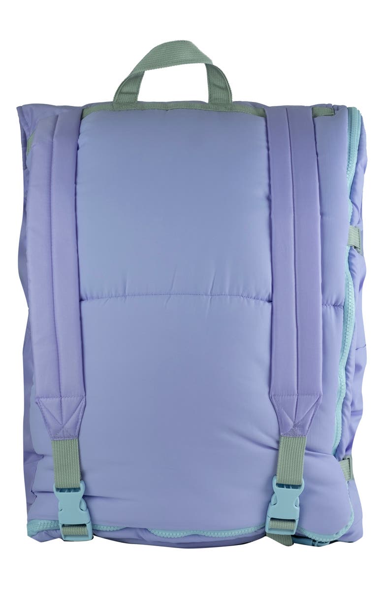mimish Kids' Sleep-n-Pack Faux Shearling Lined Sleeping Bag Backpack, Alternate, color, Violet Dreams