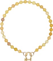 SHOP SPICY DAN Sonny Smooth Yellow Opal Gold Plated Necklace