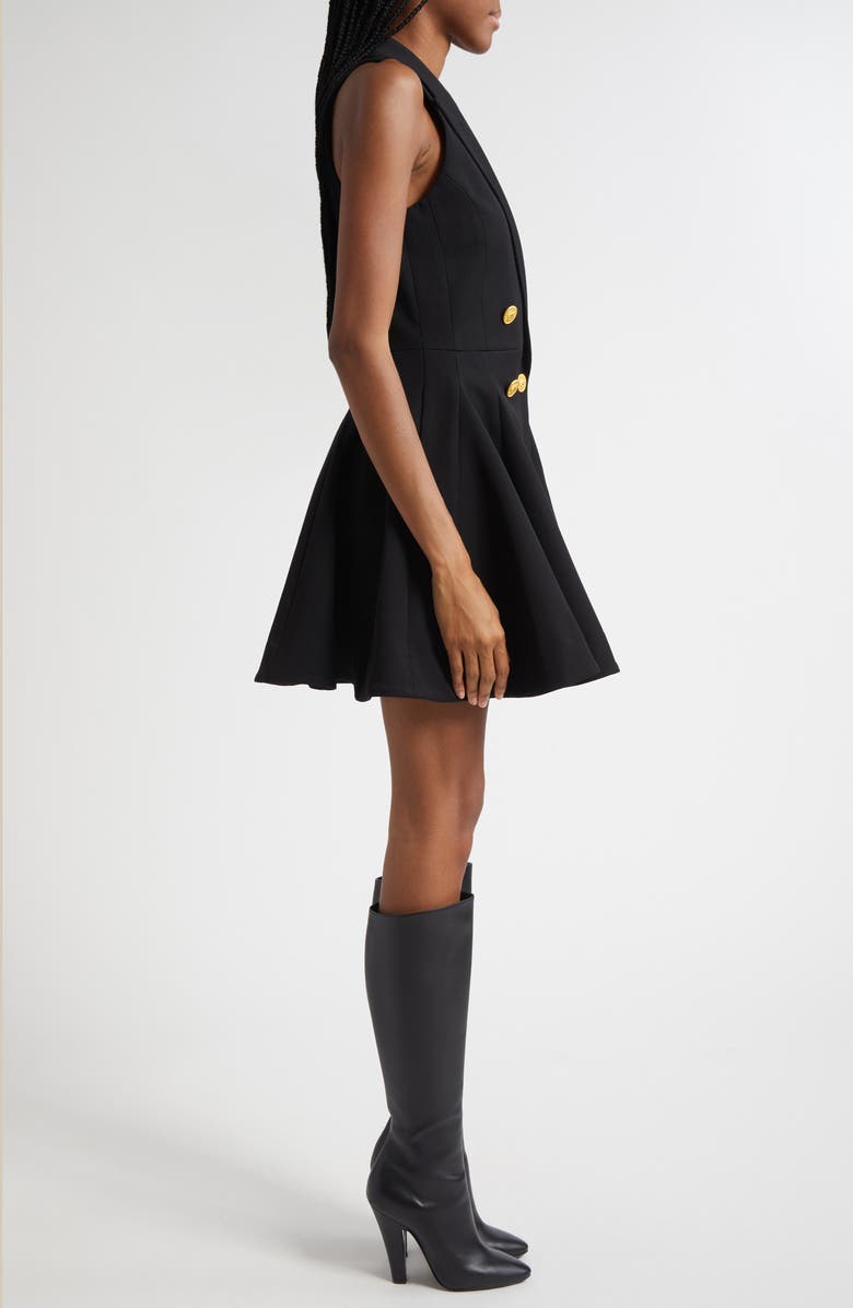 L'AGENCE Royalty Fit & Flare Minidress, Alternate, color, Black