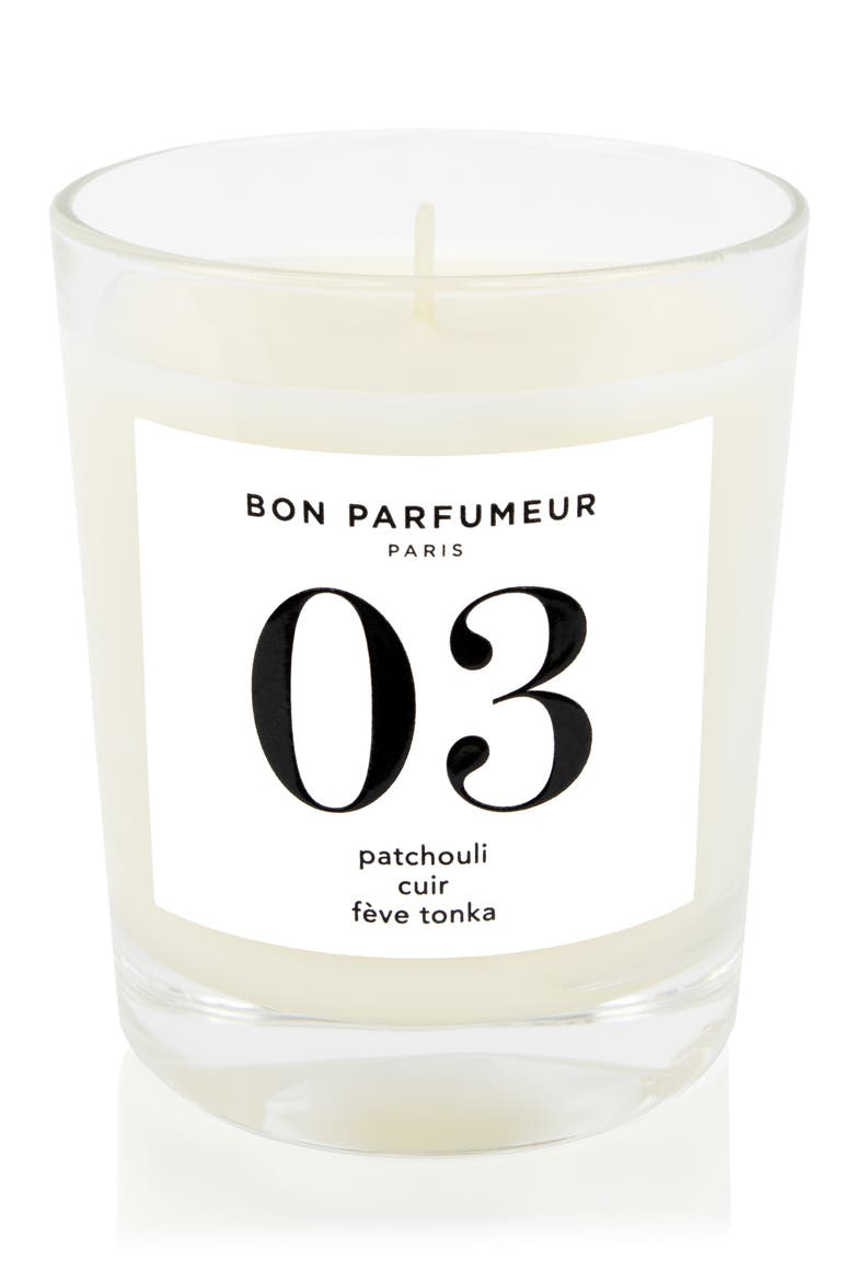Candle 03 Patchouli, Leather & Tonka Bean Scented Candle, Alternate, color, NO COLOR